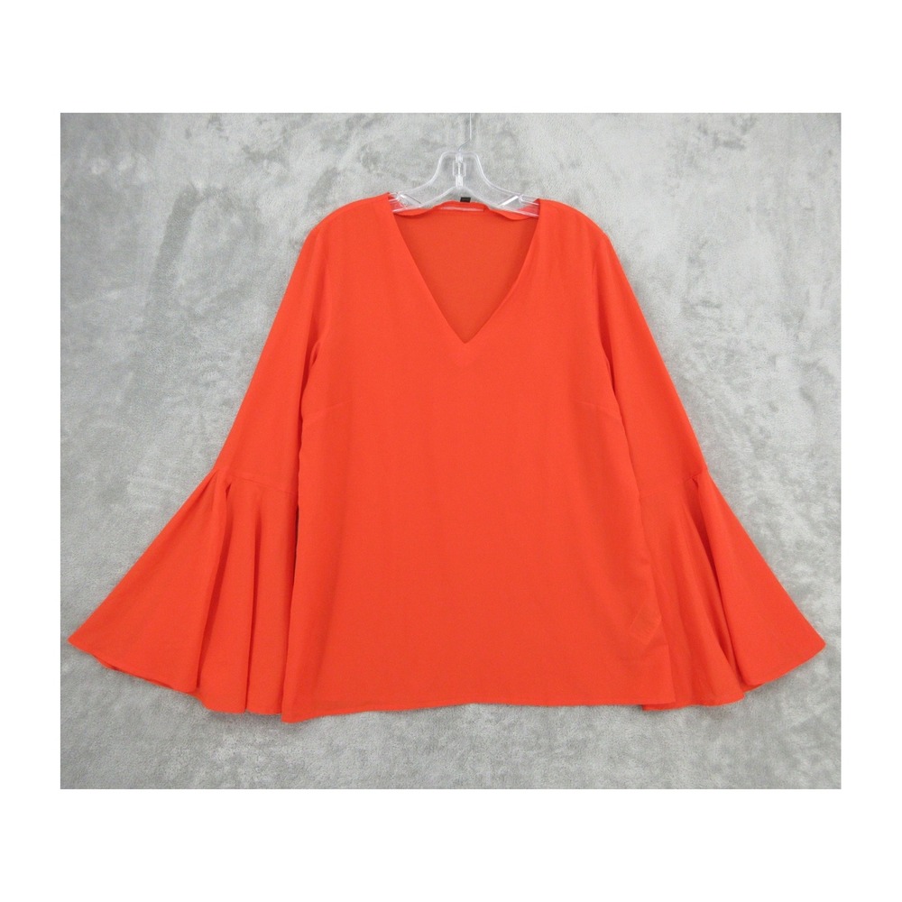Banana Republic Top Womens Size L Bell Sleeve V Neck Office Career Lightweight